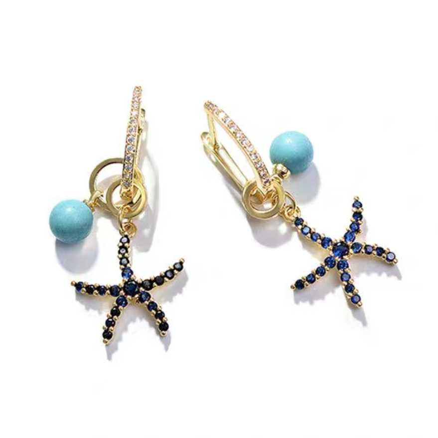 Blue Marina Collection - Starfish earrings