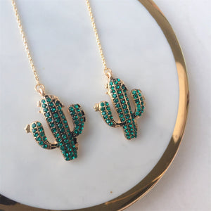 Cactus earrings, bracelet, necklace