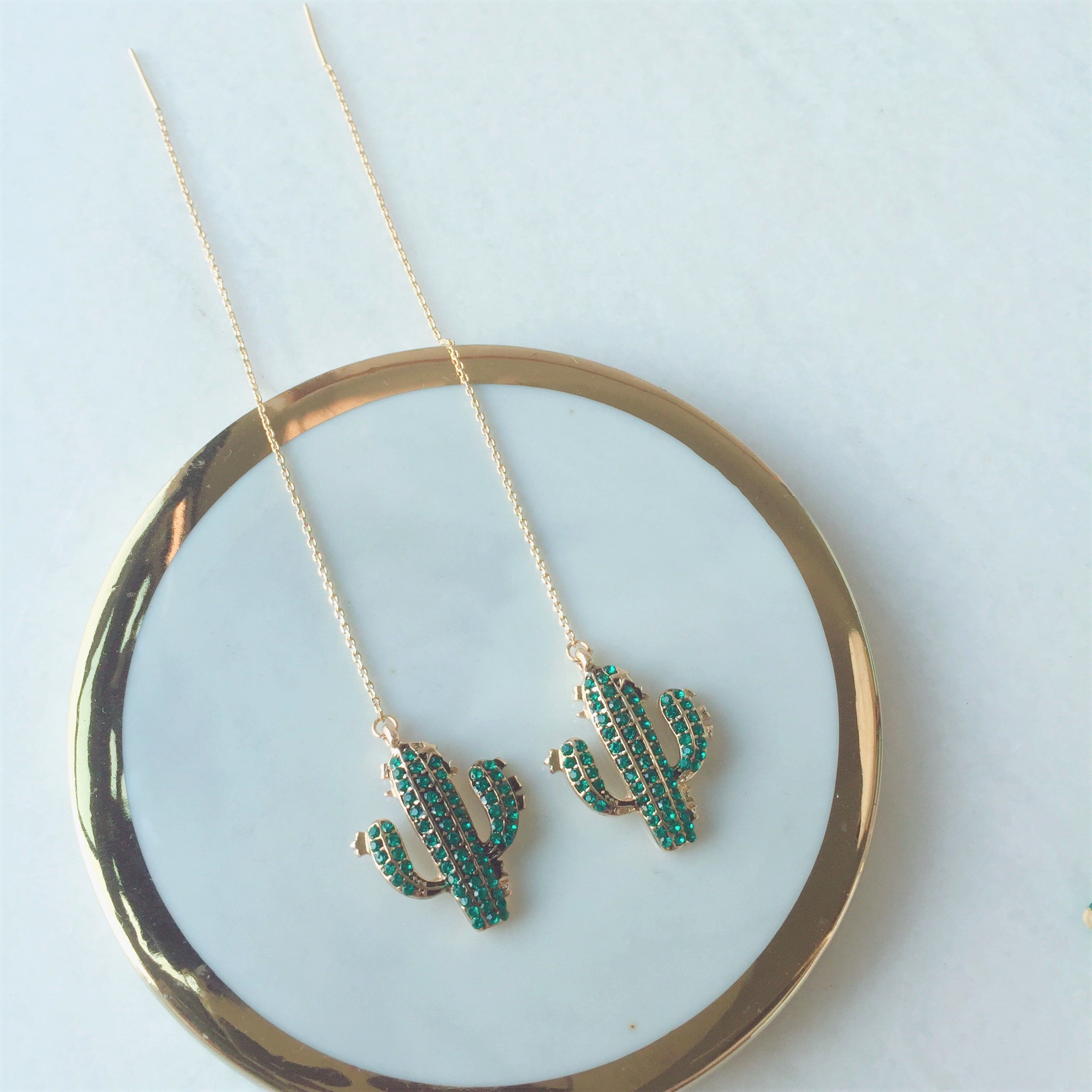 Cactus earrings, bracelet, necklace