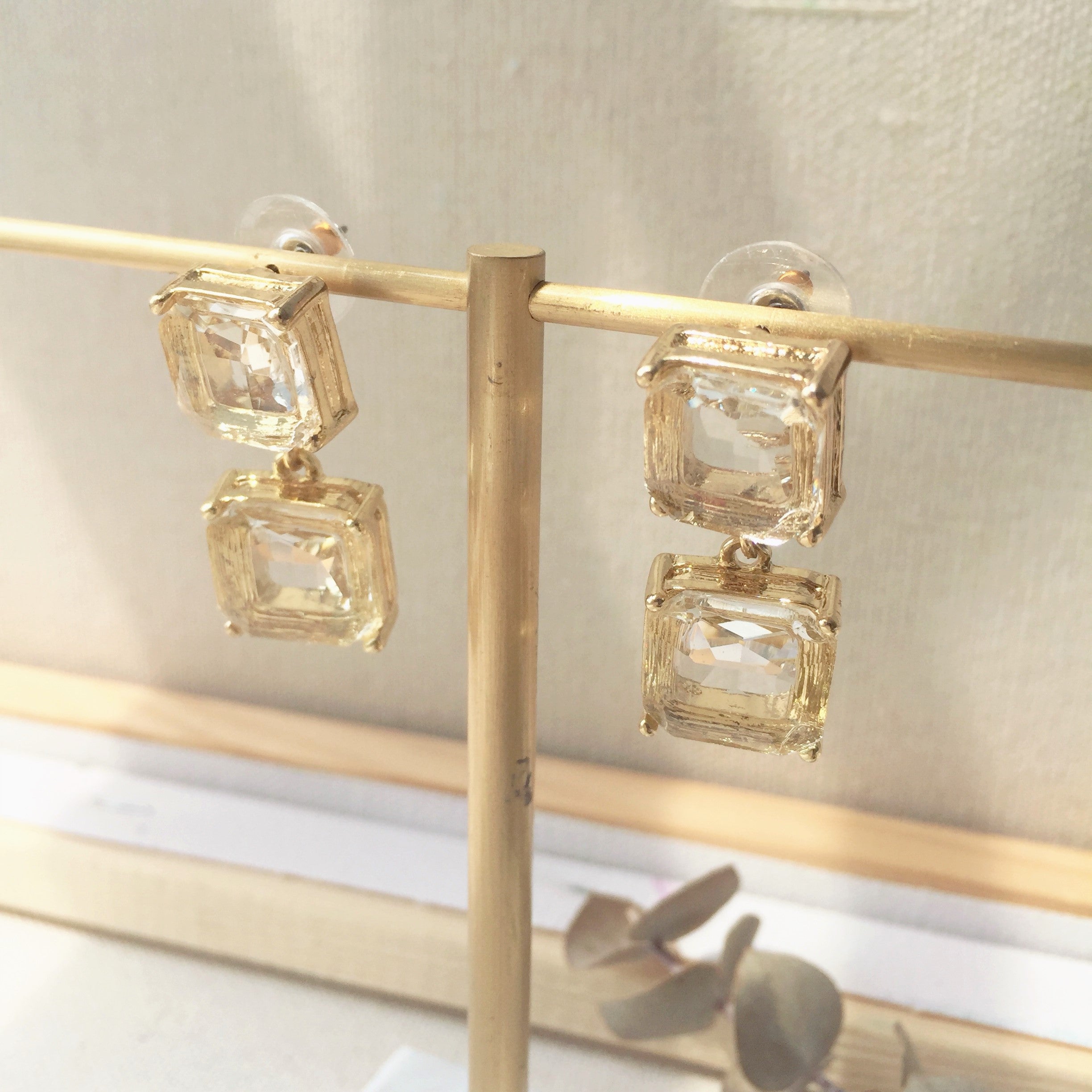 Golden Cube earrings