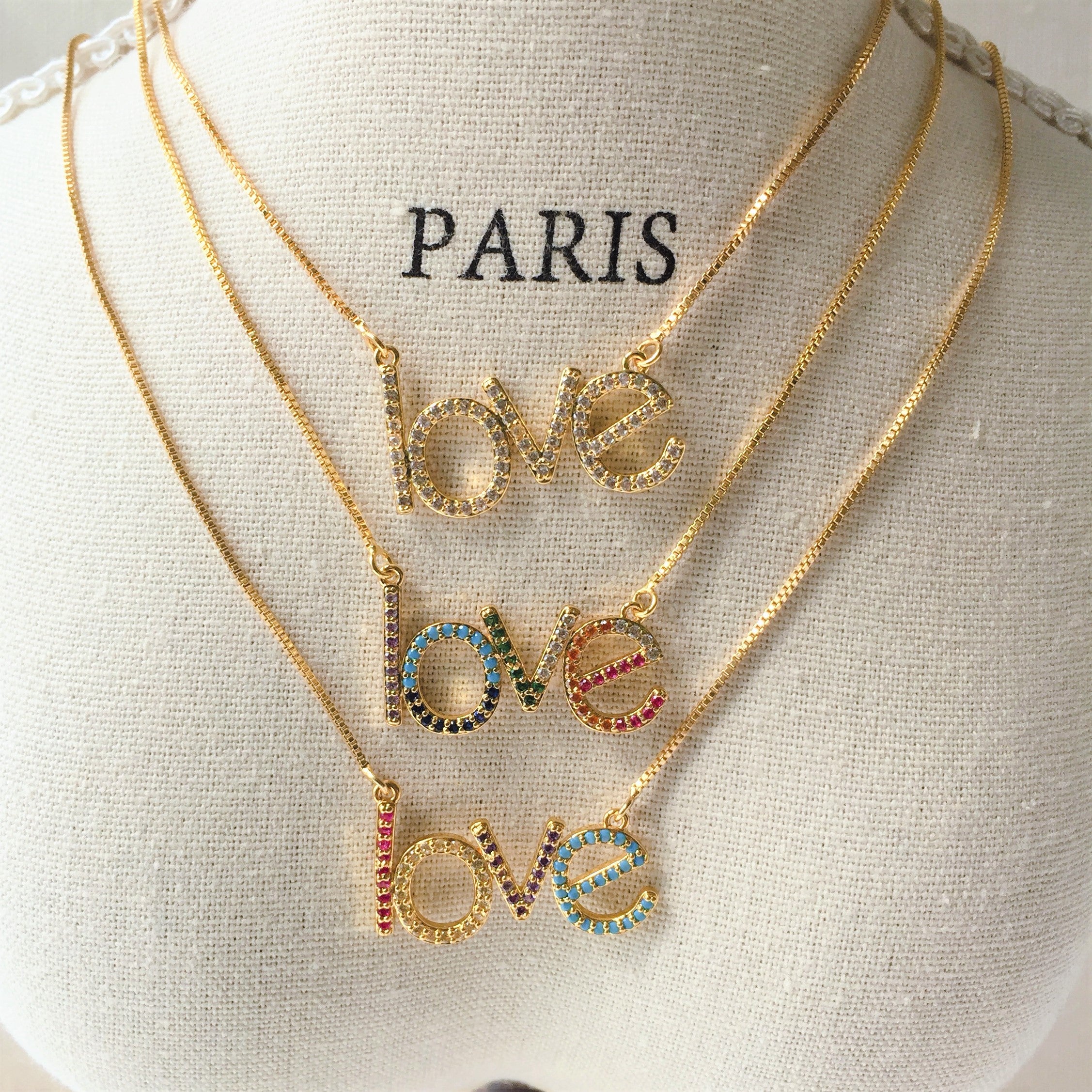 Rainbow Love necklace