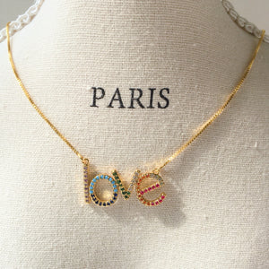 Rainbow Love necklace