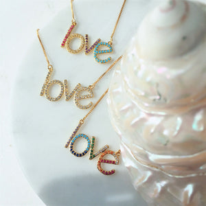 Rainbow Love necklace