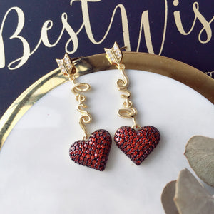 My Valentine  series - Love Letters & Love earrings