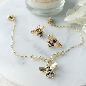 My Bumble Bee bracelet & earrings