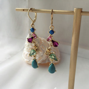 Pansy earrings