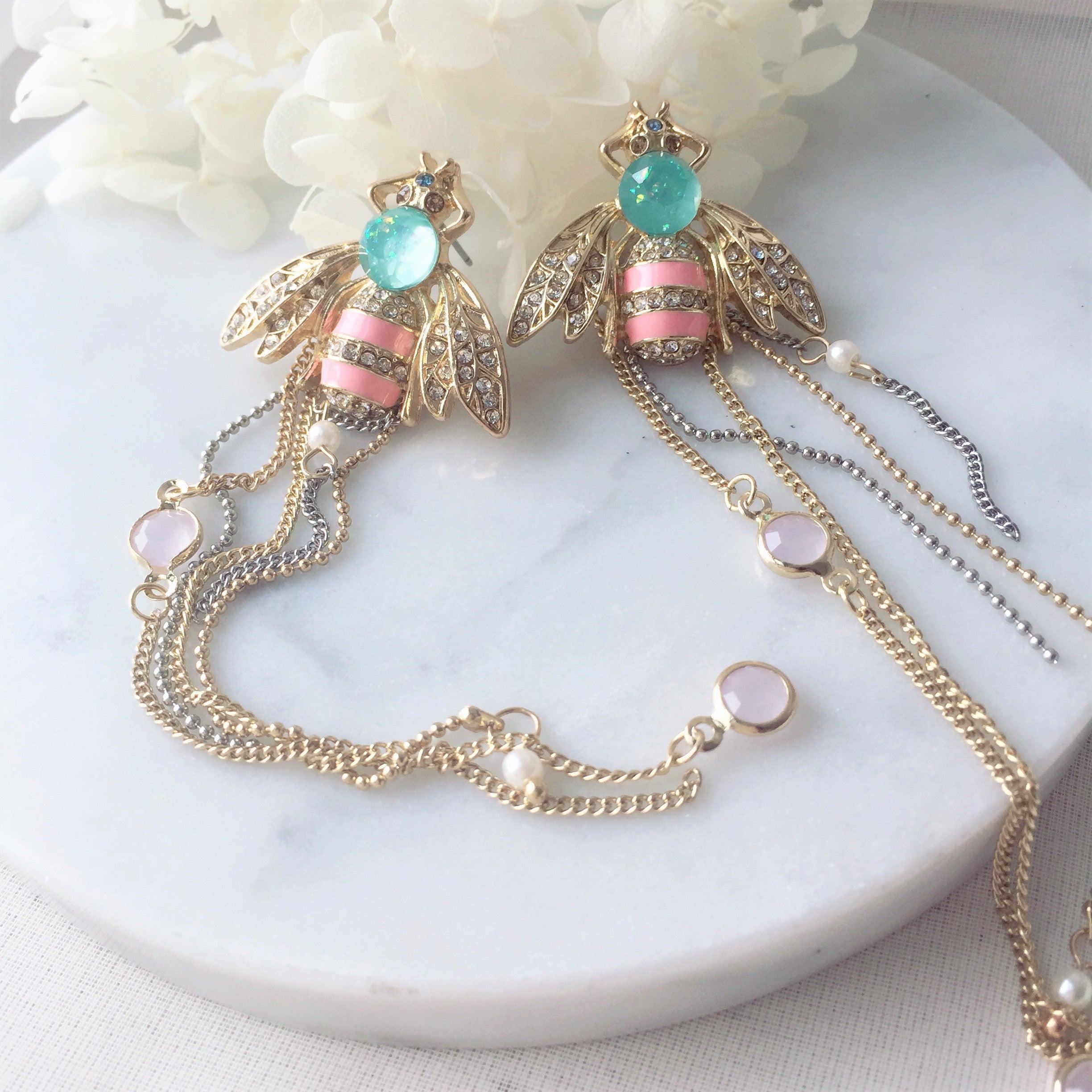 Pastel Bee earrings