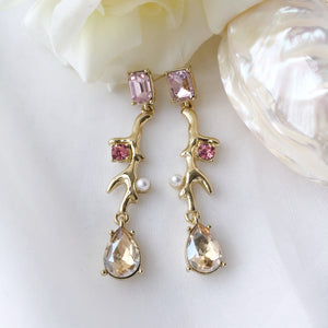 Peony earrings