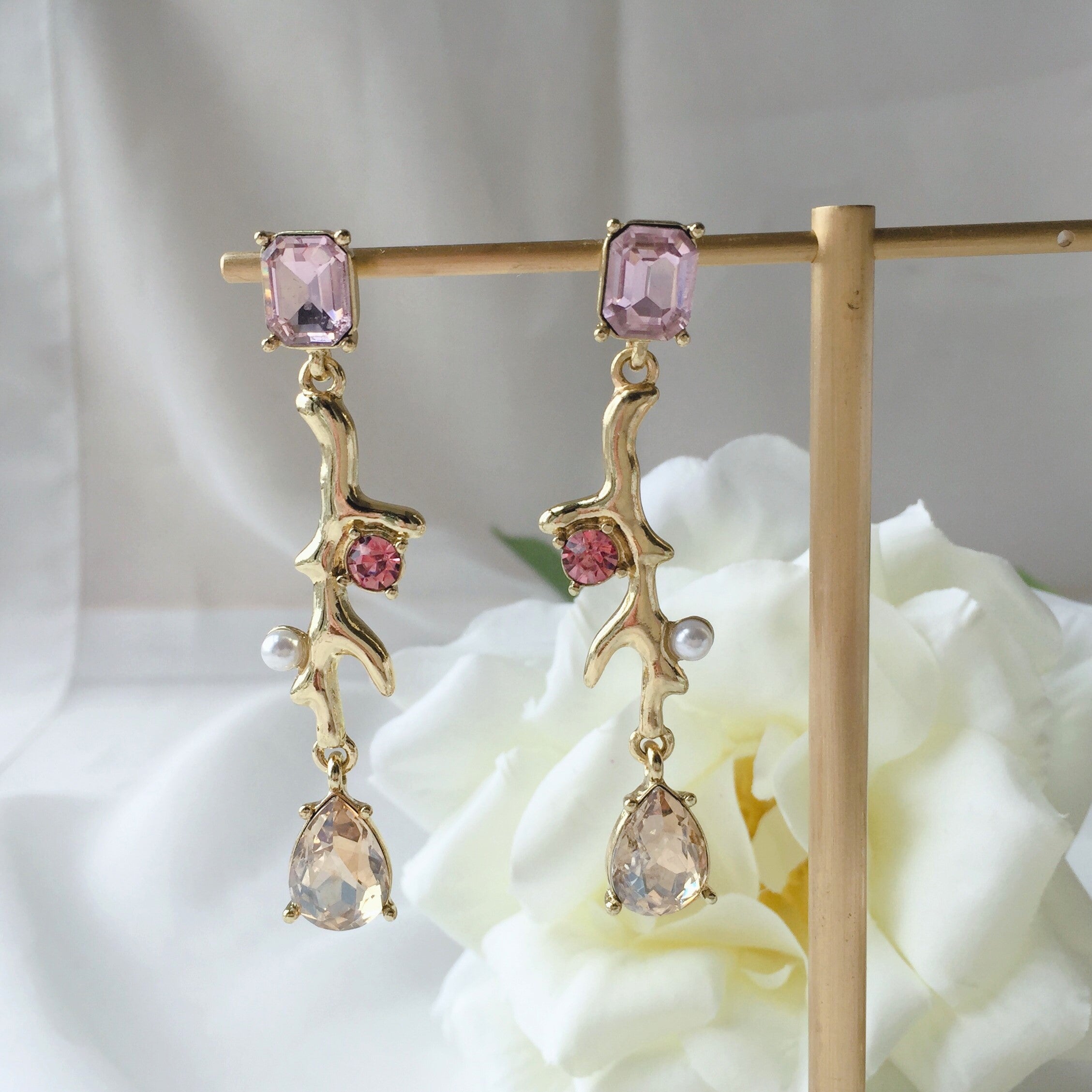 Peony earrings