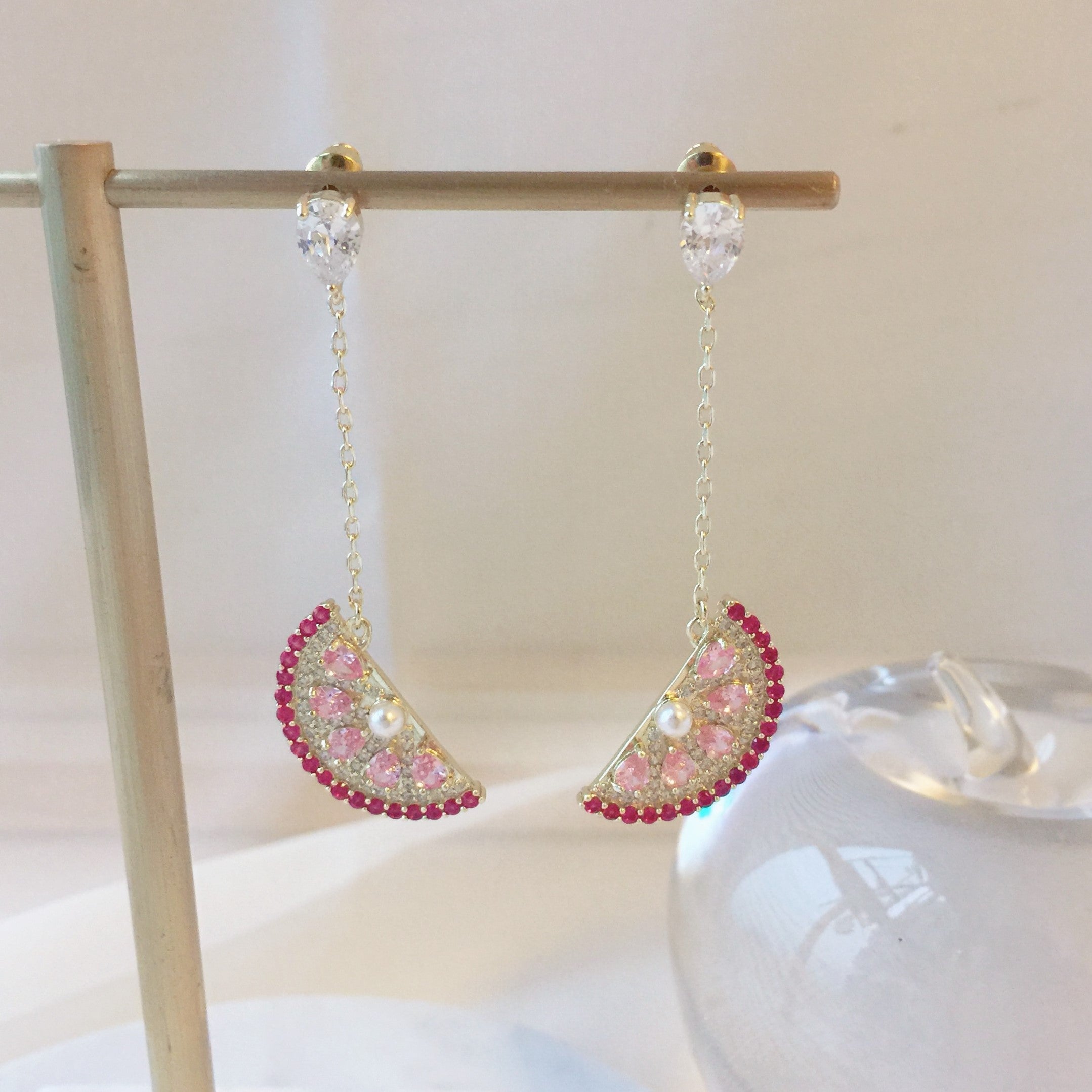 Pink Grapefruit earrings