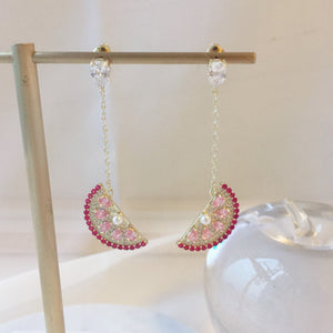 Pink Grapefruit earrings