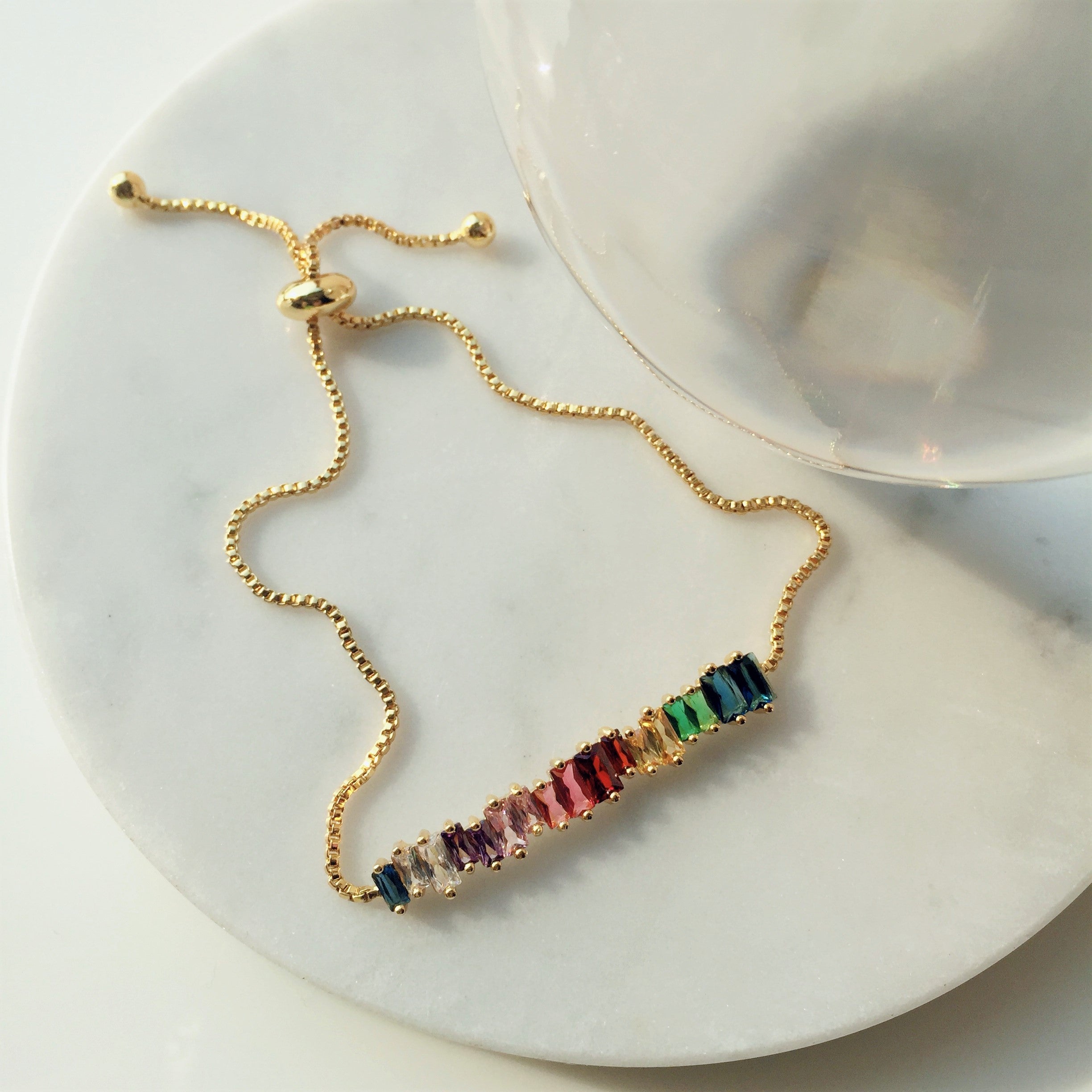 Rainbow Bar necklace and Rainbow Bar bracelet