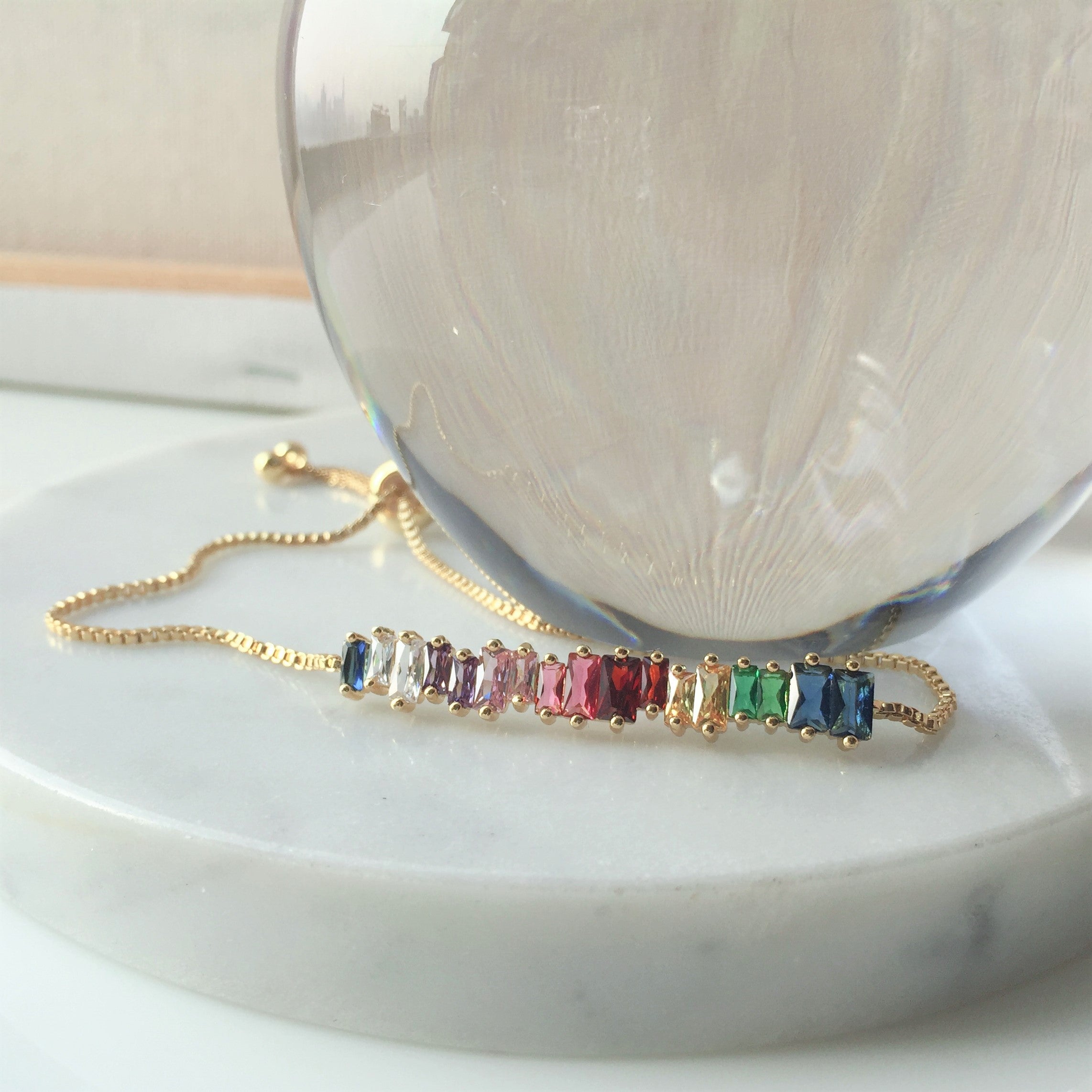 Rainbow Bar necklace and Rainbow Bar bracelet