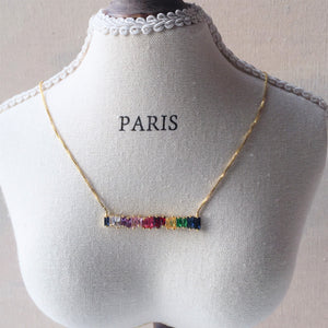 Rainbow Bar necklace and Rainbow Bar bracelet