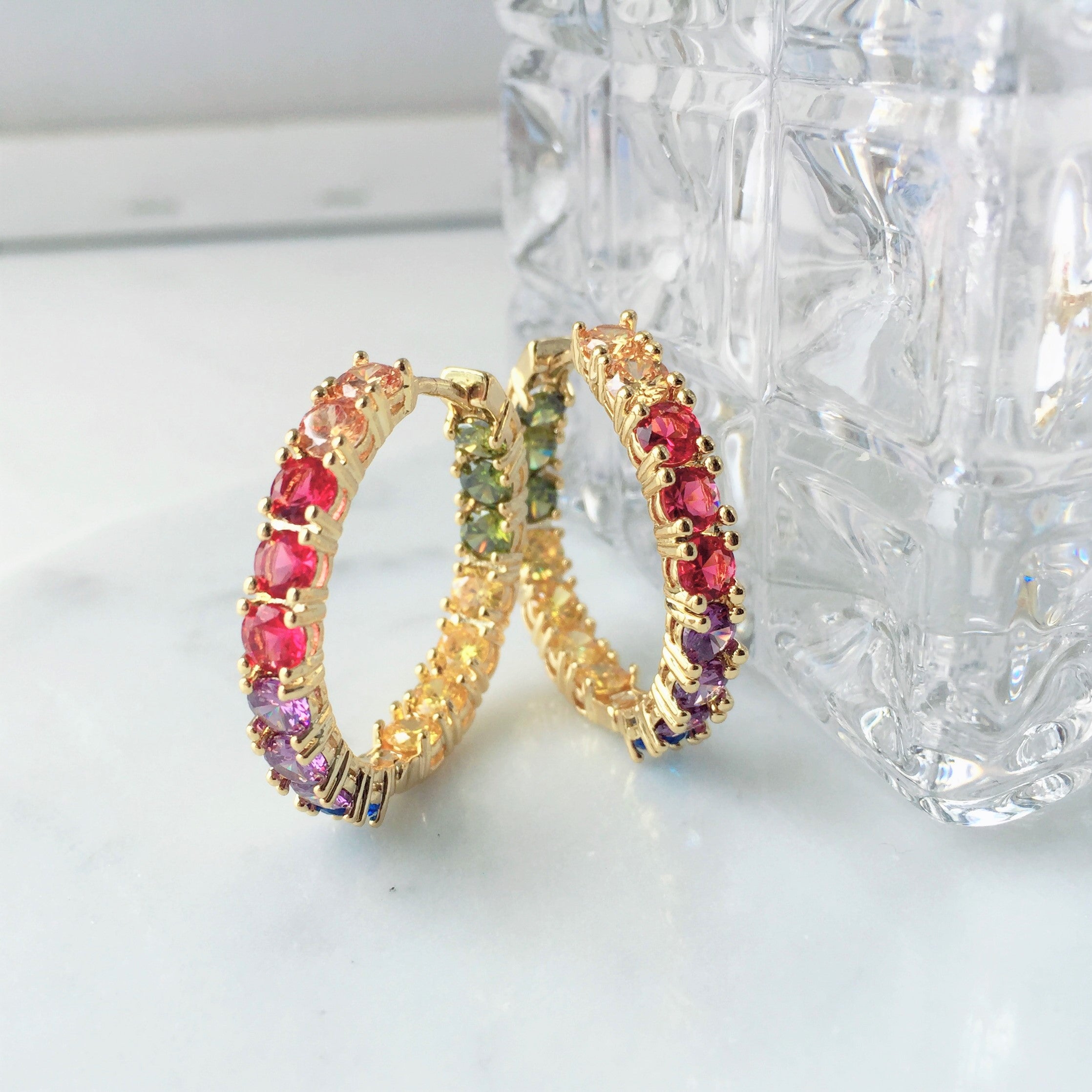 Rainbow Loop earrings