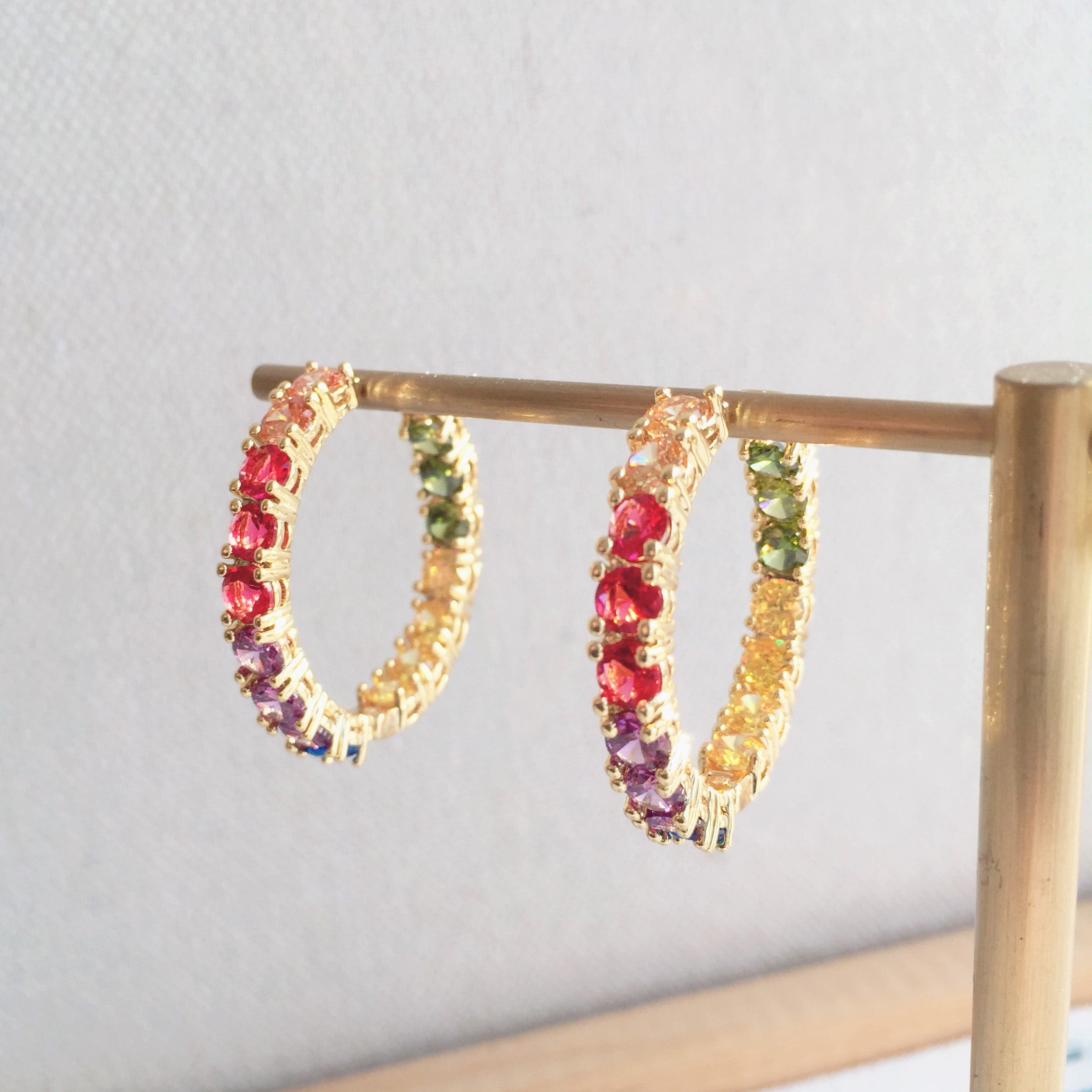 Rainbow Loop earrings