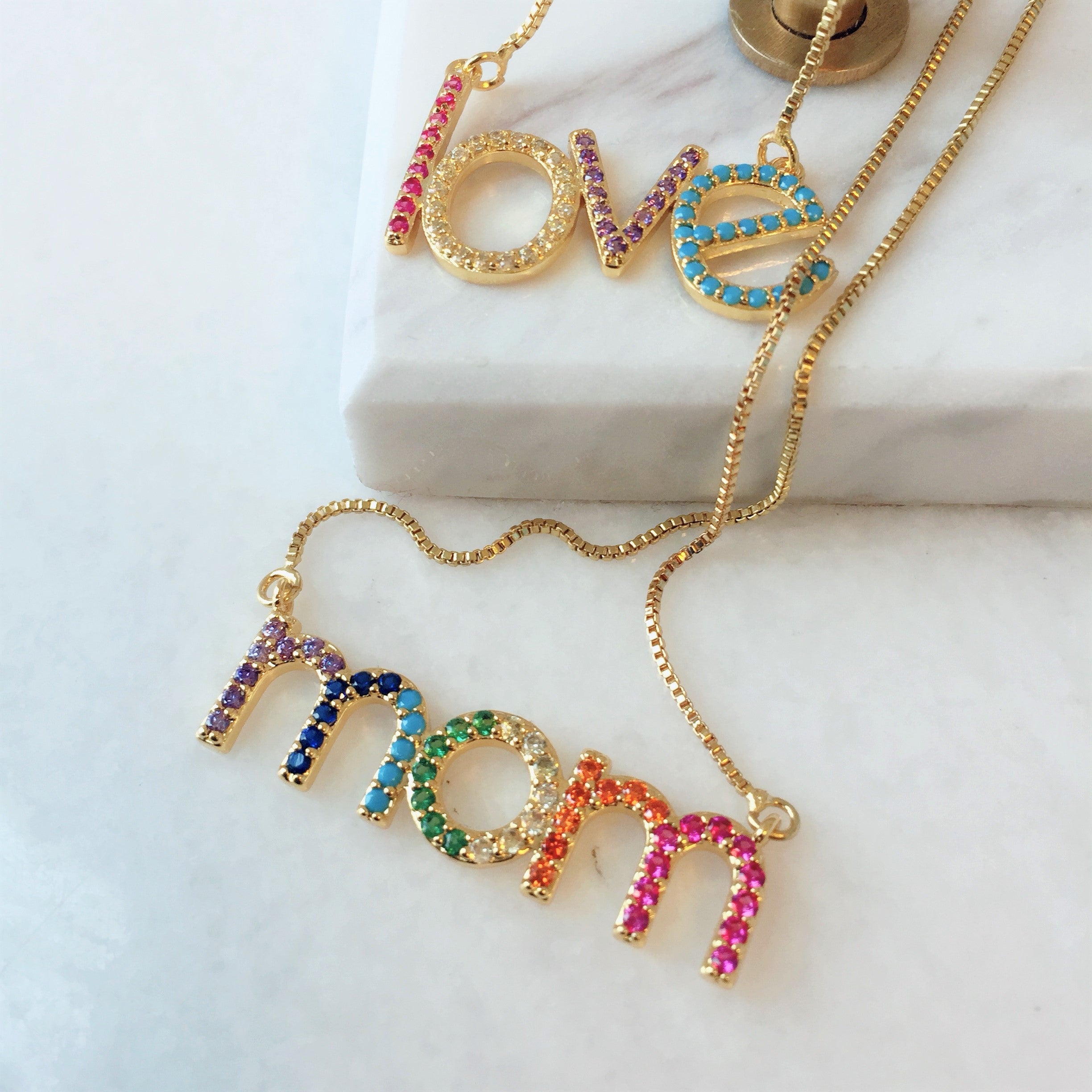 Rainbow Mom necklace