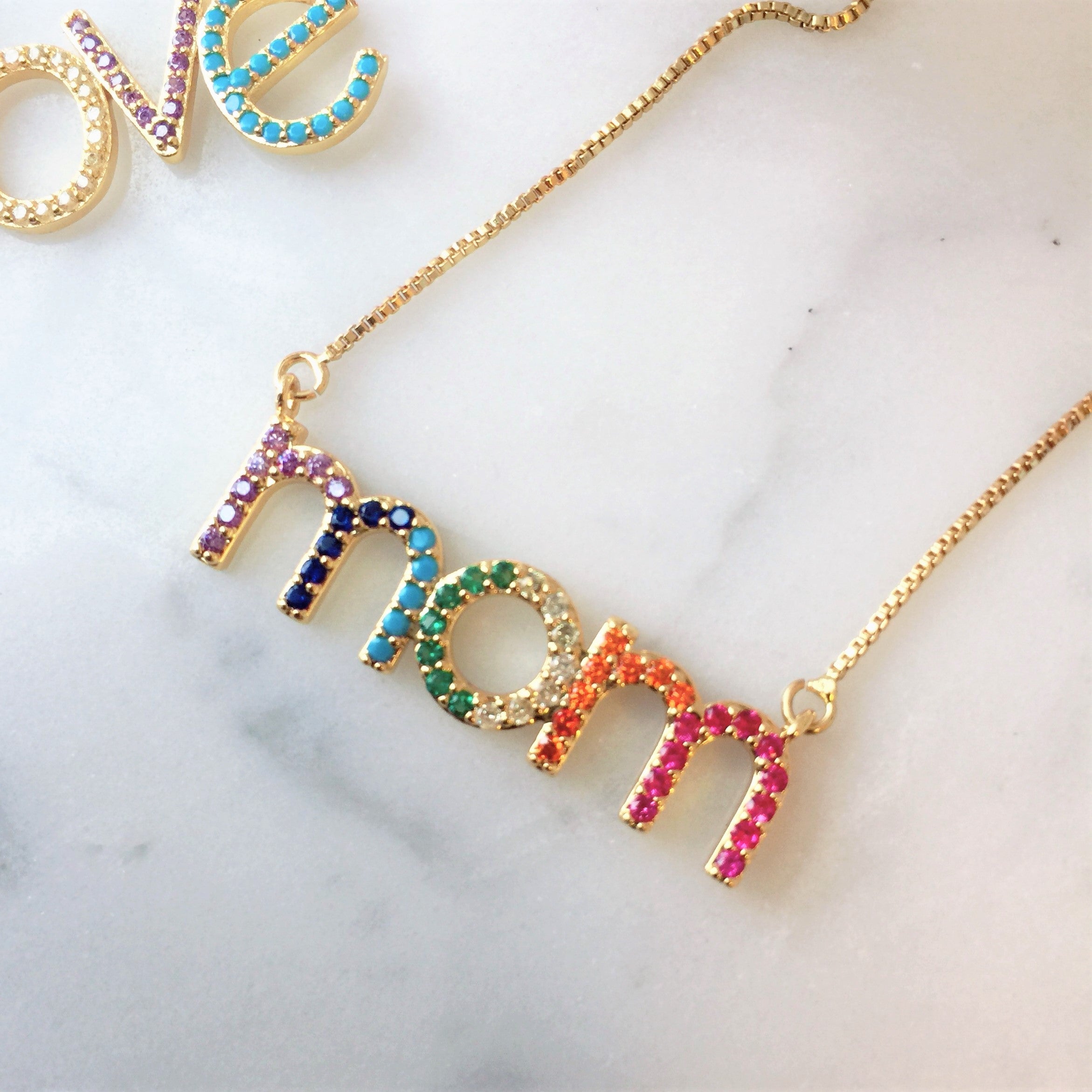 Rainbow Mom necklace