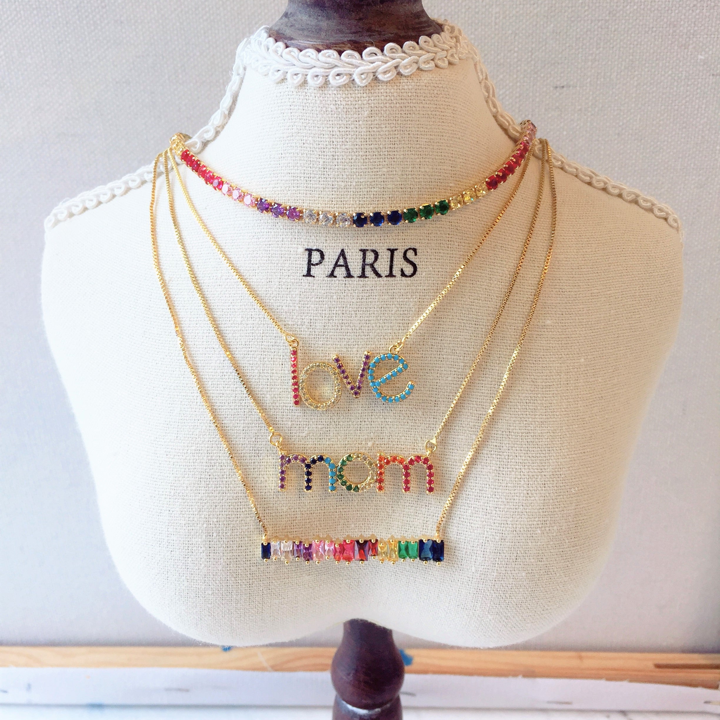 Rainbow Mom necklace