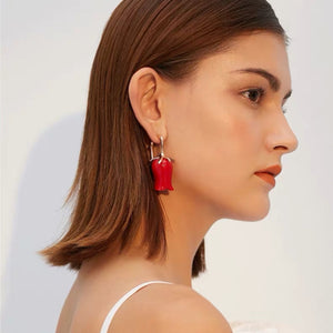 Red Roses earrings