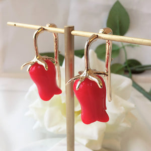 Red Roses earrings