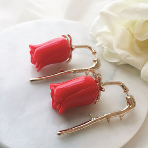 Red Roses earrings