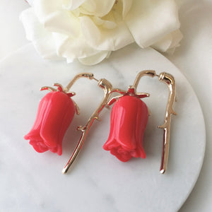 Red Roses earrings