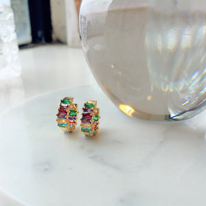 Ruby multi colour earrings