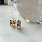 Ruby multi colour earrings