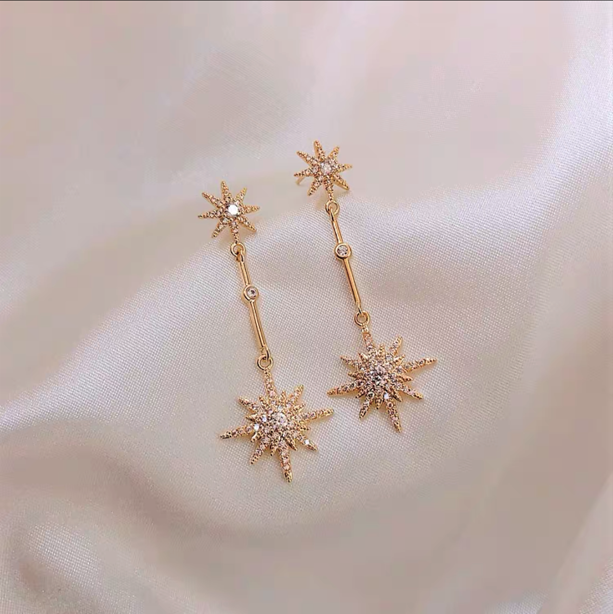 Stardust drop earrings