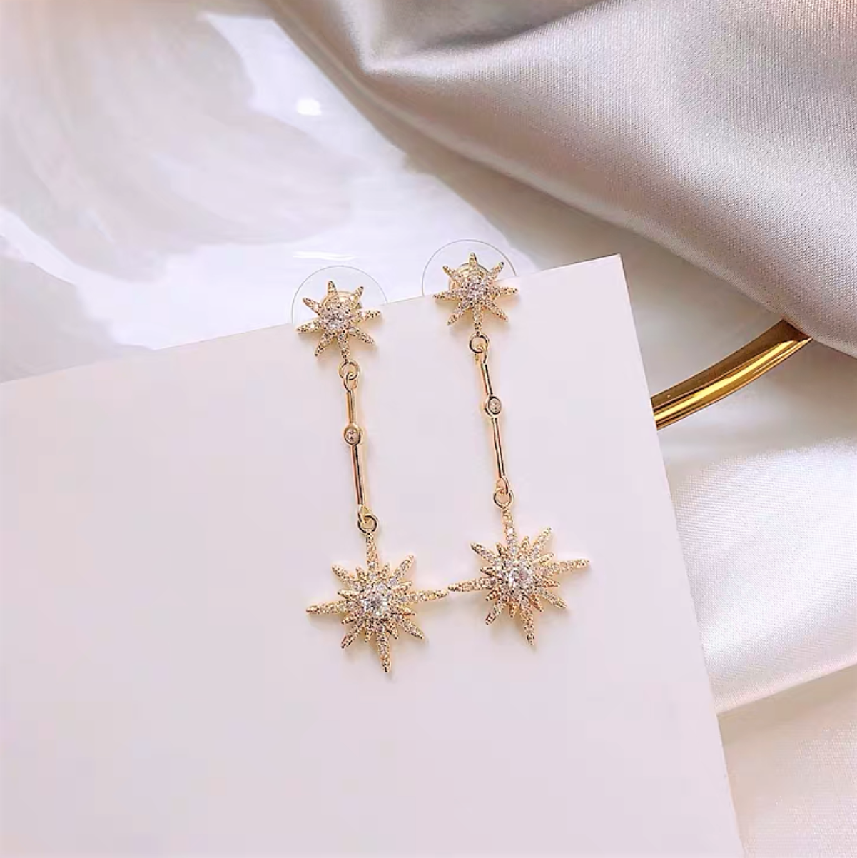 Stardust drop earrings