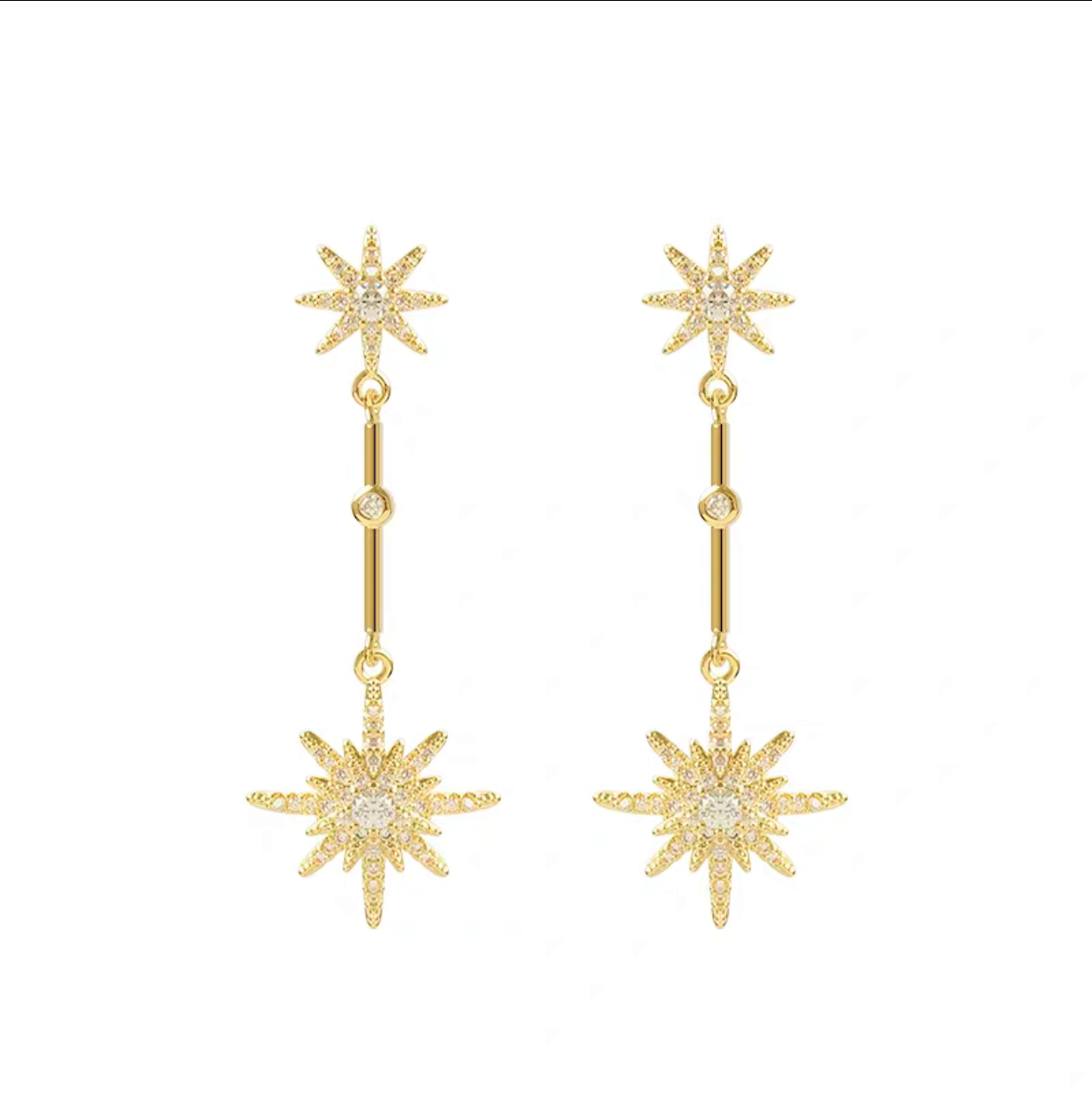 Stardust drop earrings