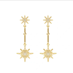 Stardust drop earrings